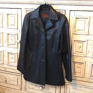 Siena Black Leather Jacket, size S